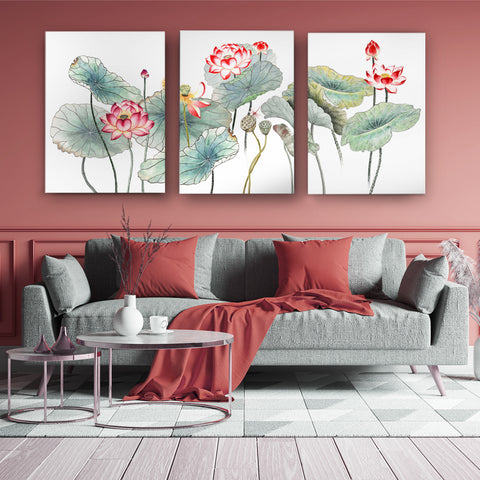 Blooming of the Glorious Lotus Canvas