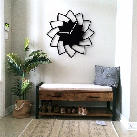 Minimal Floral Wall Clock