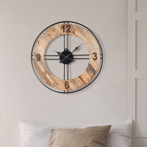 Artsy Wooden Minimalist Wooden Wall Clock