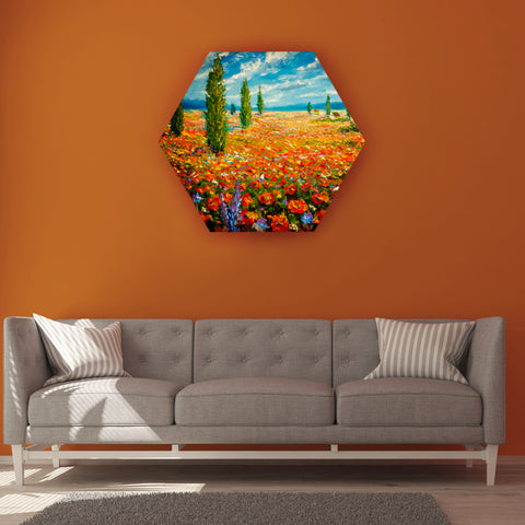 Spring Field with Cyprus Canvas