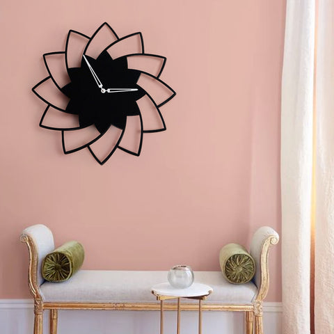 Minimal Floral Wall Clock