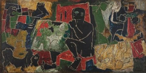 ‘Man’ (1951) by M.F. Husain