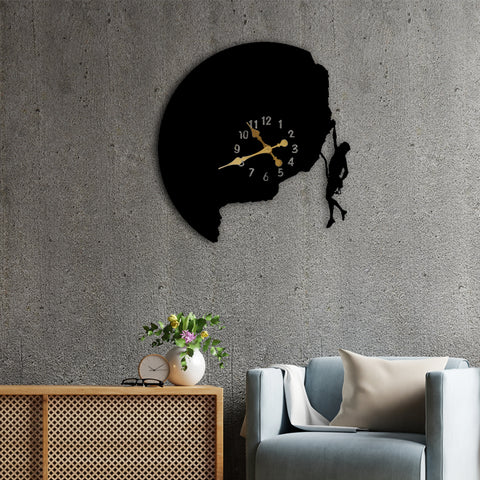 Modern Art Rock Climber Wall Clock