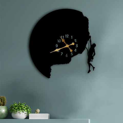 Modern Art Rock Climber Wall Clock