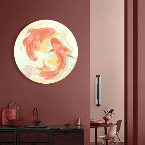 Prosperity with Koi Canvas