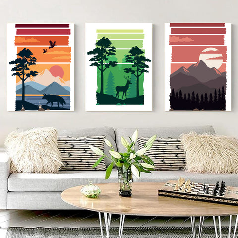 Vividly Painted Landscape Canvas