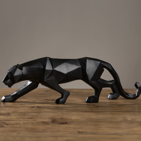 Modern Art Geometric Panther Statue