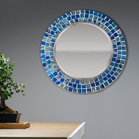 Aqua Mosaic Mirror - The Artment