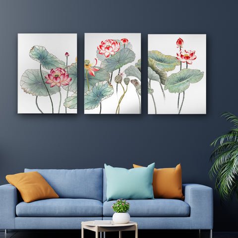 Blooming of the Glorious Lotus Canvas