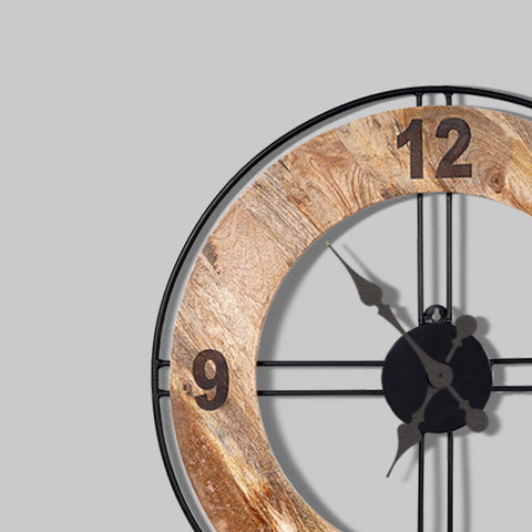 Artsy Wooden Minimalist Wall Clock