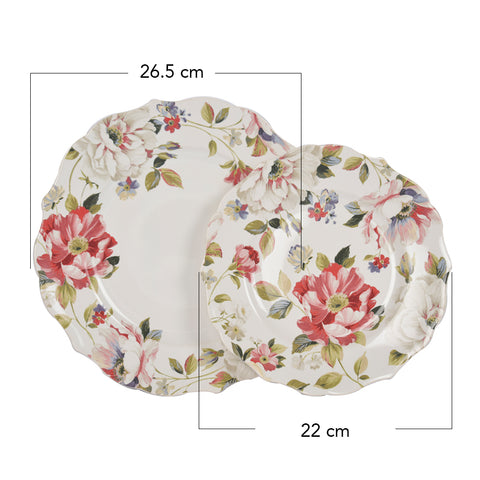 Victorian White Floral Plate Set – The Artment