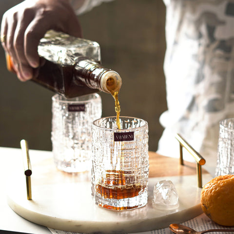 Hammer Patterned Drinking Glass