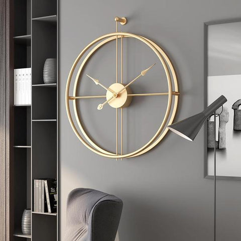 Golden Scarlett Minimalist Wall Clock