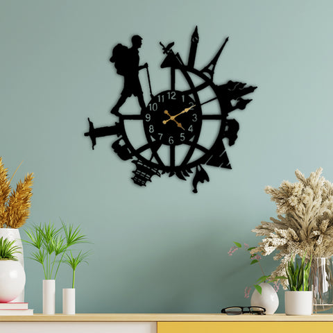 Modern Art Wanderlust Wall Clock