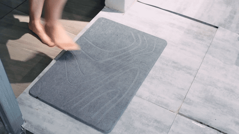 Della Premium Stone Bath Mat - Super Absorbent Diatomaceous Earth Shower Mat  