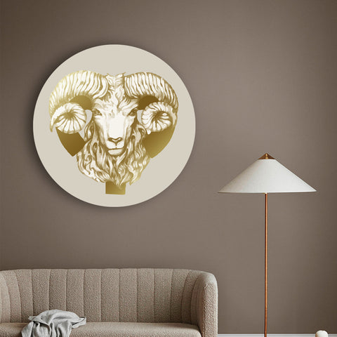 Courage in Golden Aries Canvas