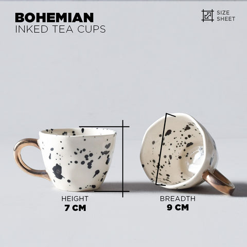 Bohemian Inked Tea Cups - The Artment