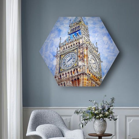 Painted Monuments Hexagonal Canvas