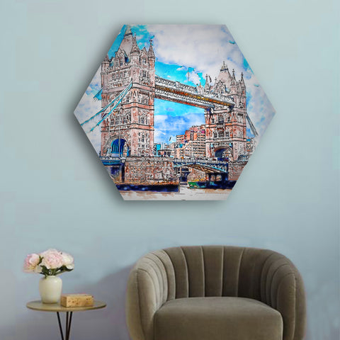 Painted Monuments Hexagonal Canvas