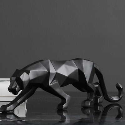 Modern Art Geometric Panther Statue