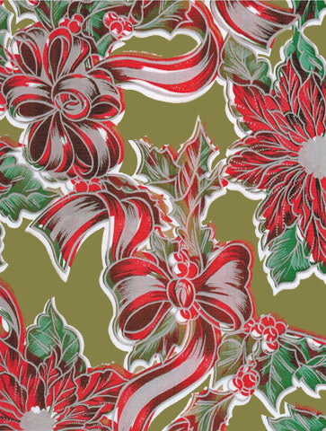 Christmas Bells and Bows Gold Oilcloth – Oilcloth By The Yard