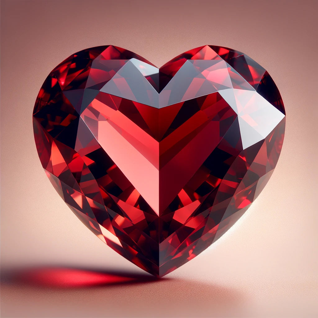 Garnet Gemstone Shaped as a Heart The Healing Pear