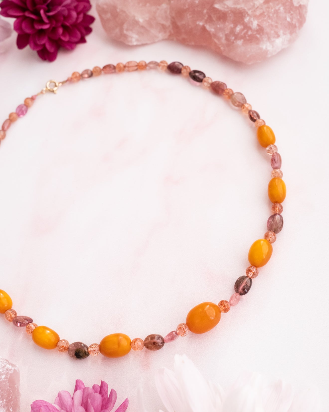 Natural Baltic sea amber necklace: huge raw dark red amber blocks strung  together - Melbourne Pearls