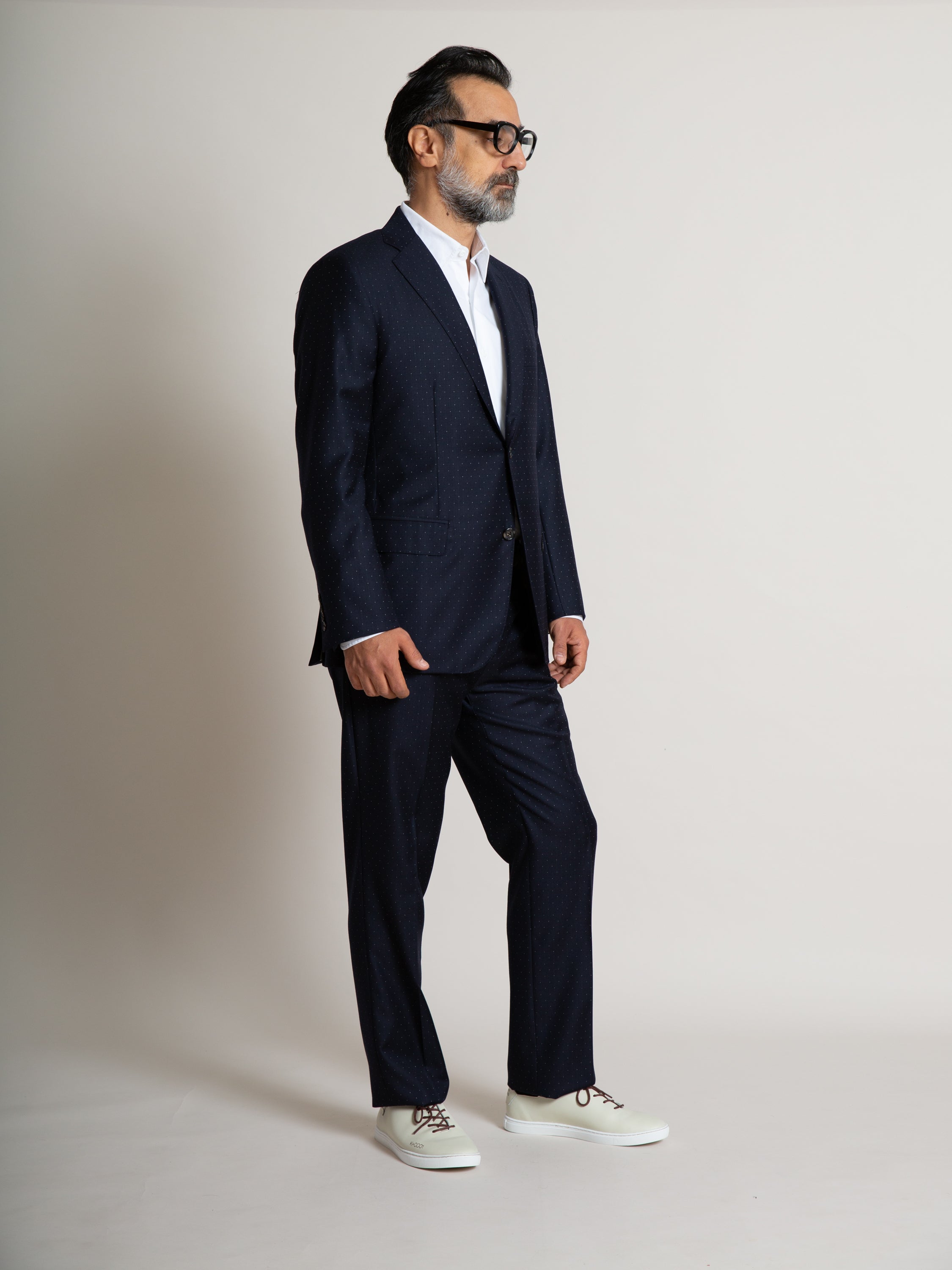 The Freeman Suit - Navy Dot