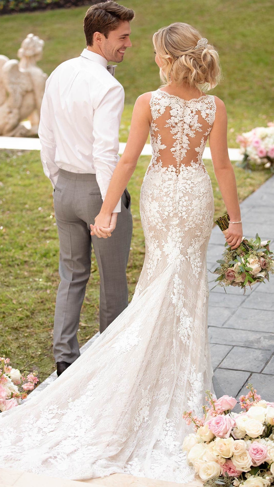 lace detail wedding dress
