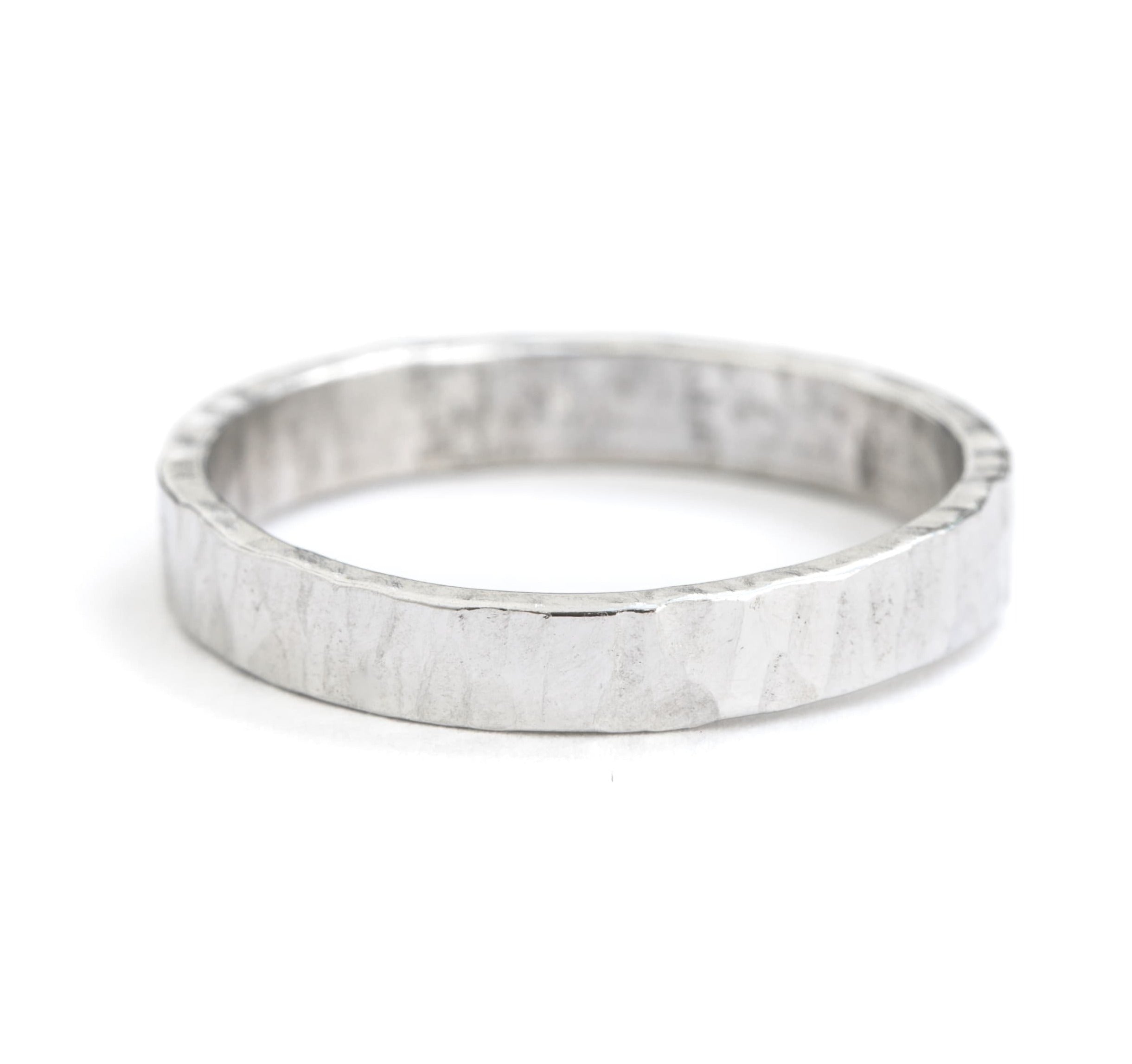 White Birch | Hammered Mens Wedding Band – MTD