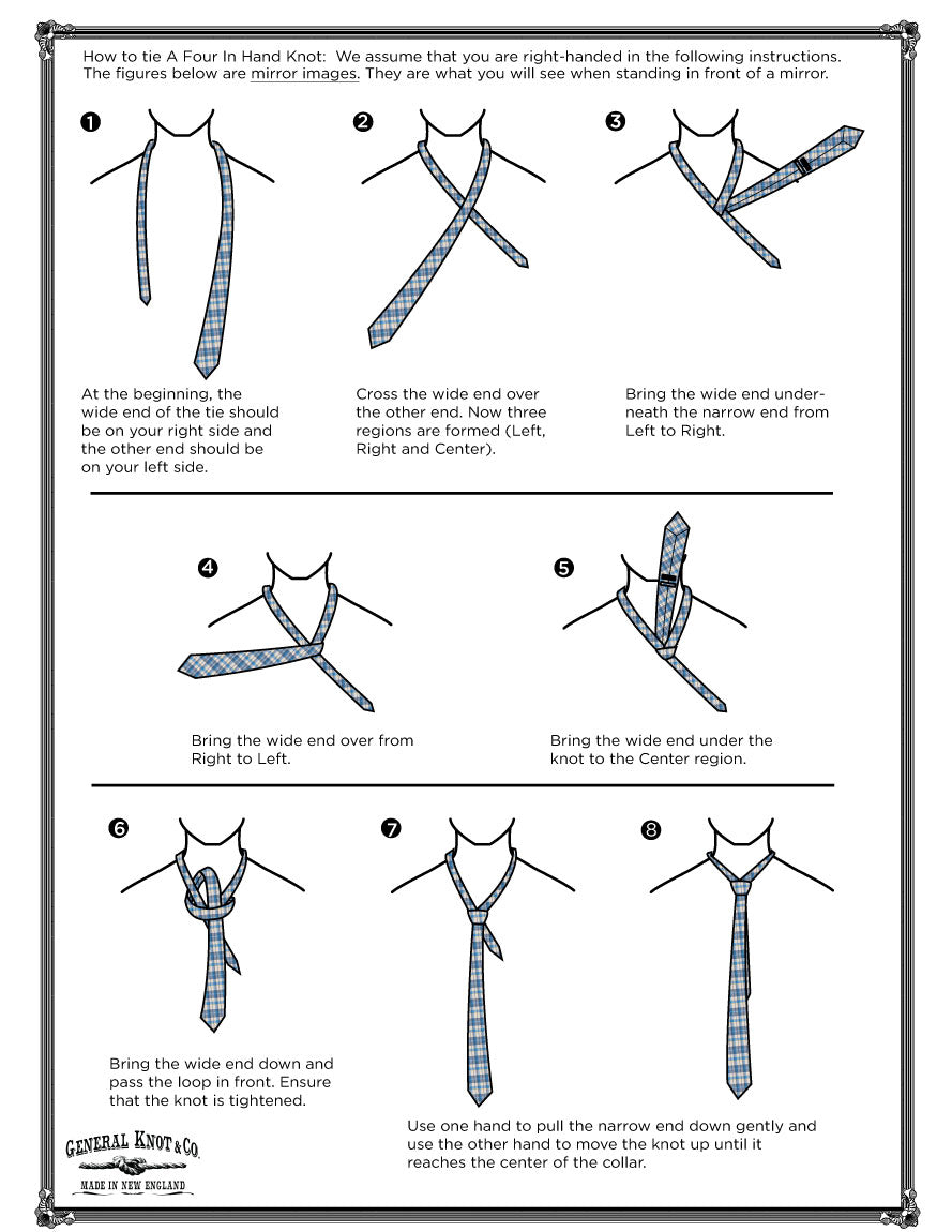 How to tie a Four-In-Hand Knot - General Knot & Co.