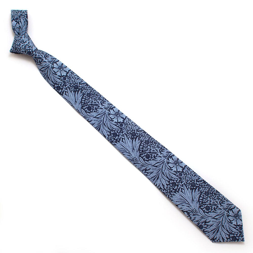 Blue Fern & Floral Necktie-Available to ship 10/6