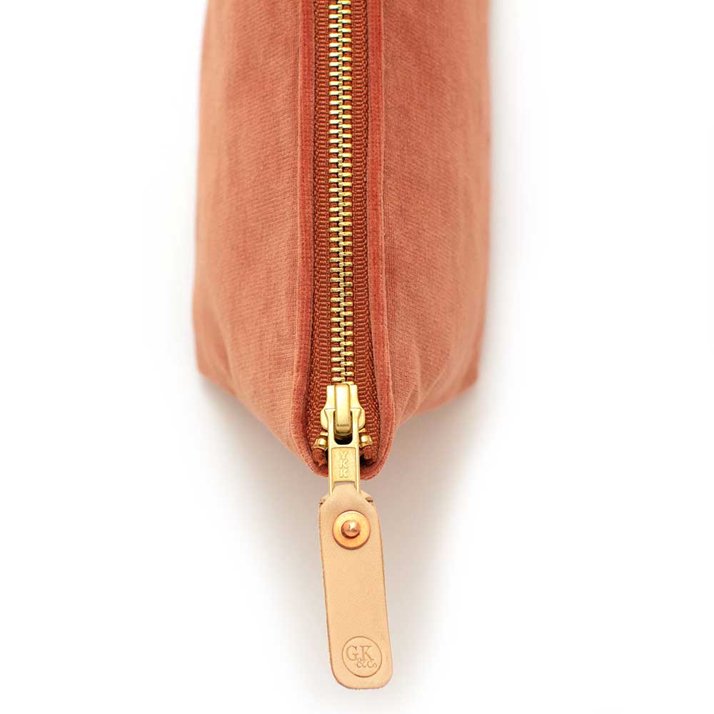 Copper Penny Velvet Travel Clutch