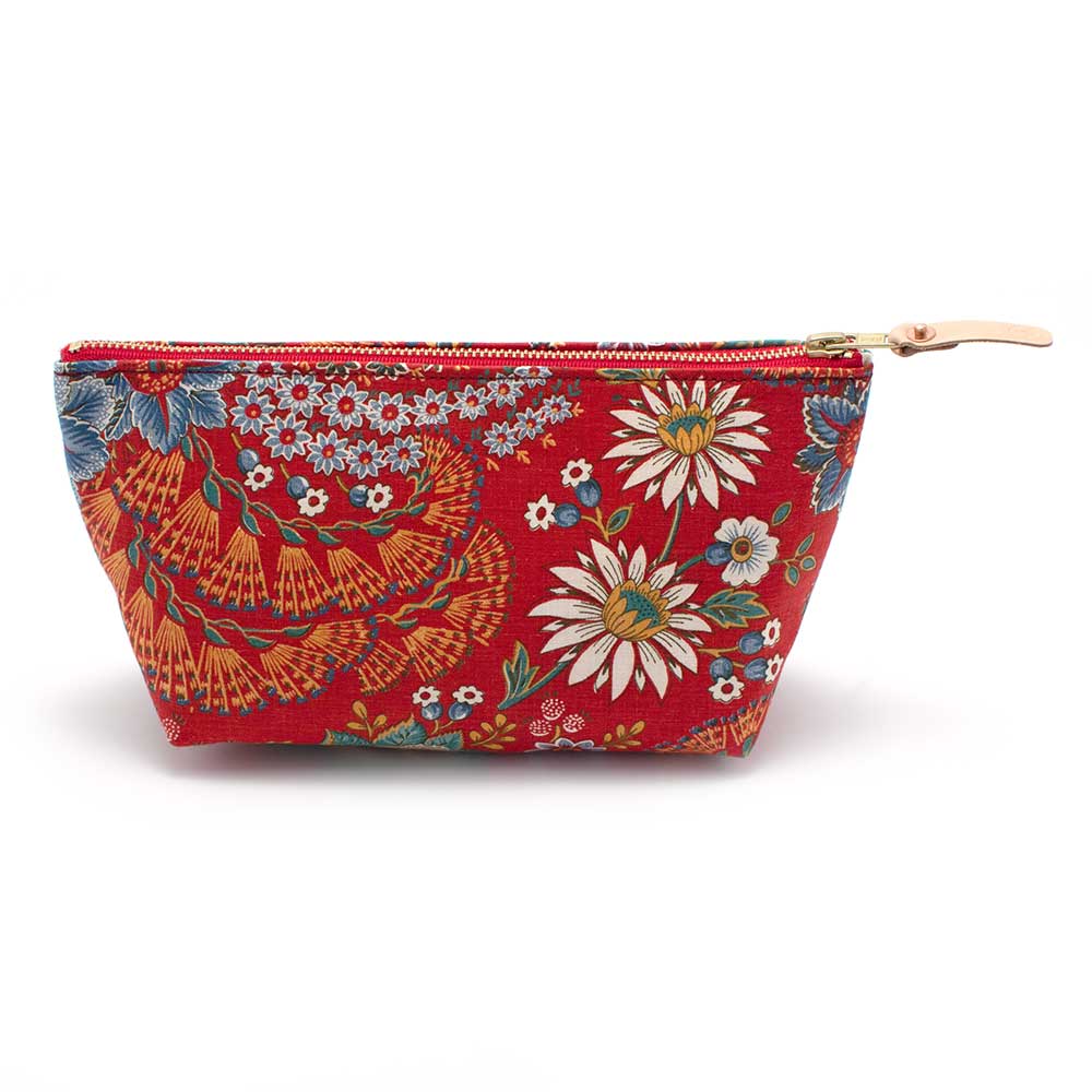 Vintage Carrot Velvet Travel Clutch