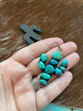 Load image into Gallery viewer, Handmade Clay Turquoise Copper Dangle Cactus Earrings By Kaylyn
