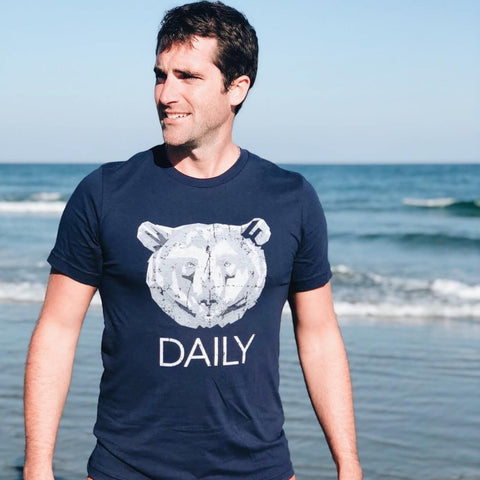 navy unisex t-shirt bear daily 