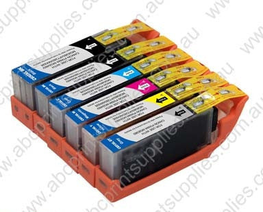 Canon CLI651 B PB C M Y Ink Cartridges BUNDLE (with chips) Compatible
