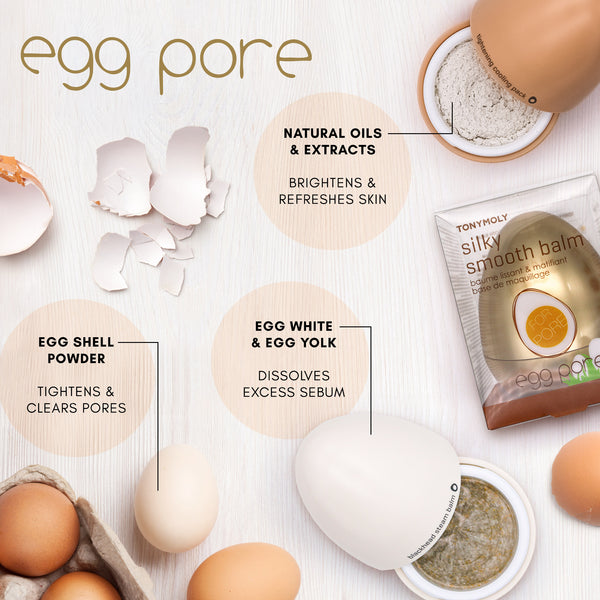 TONYMOLY Egg Pore Silky Smooth Balm - 20g  Face ¦ Korean Skin Care -  TONYMOLY OFFICIAL