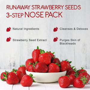 Tonymoly Runaway Strawberry Seeds 3 Step Nose Pack Peel Off Nose Strip Blackhead Removal Korean Skin Care Tonymoly Official