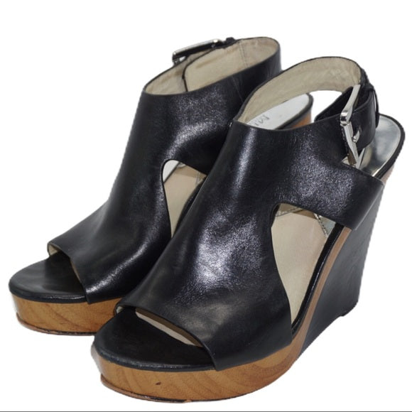 josephine leather peep toe wedges