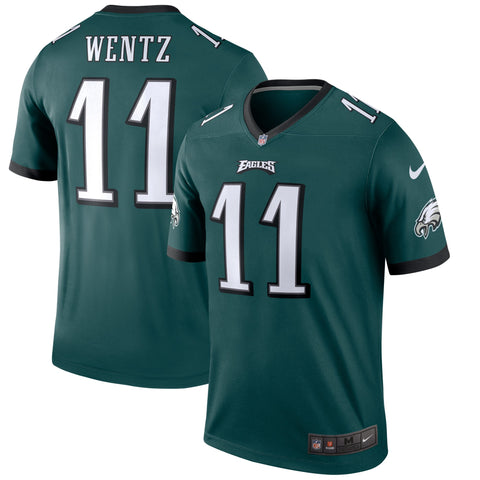 men's philadelphia eagles carson wentz nike green game jersey