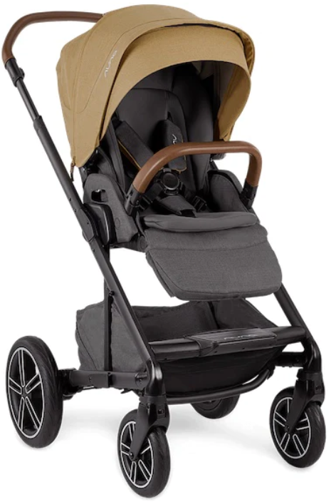 Nuna Mixx Next Stroller 2021 | 2022 stroller, in camel and grey fabrics