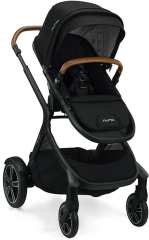 Nuna DEMI Grow Stroller with Aire Canopy | 2022 in black fabric