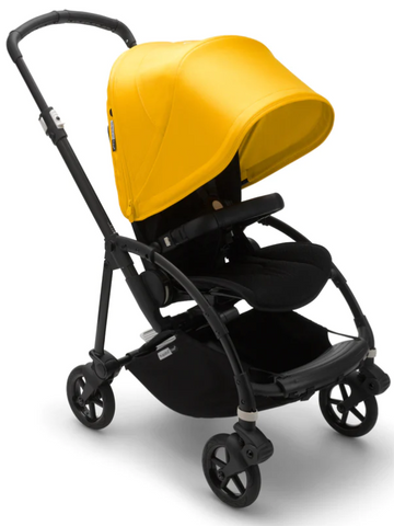 Bugaboo Bee6 Complete Stroller 2021 | 2022 in yellow canopy on black frame