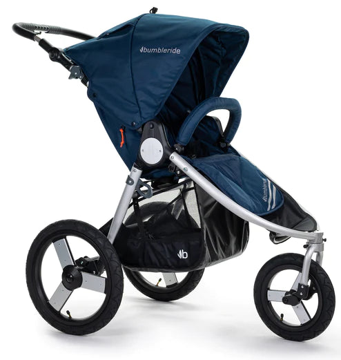 bumbleride speed jogging stroller in marine blue navy