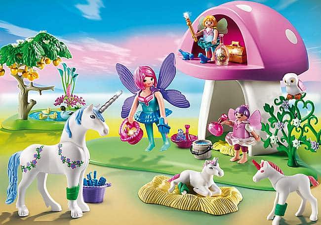 playmobil fairies set with unicorn