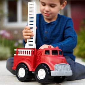 outdoor toys green toys fire truck
