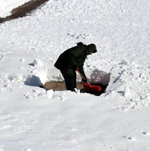 parent hacks snow shoveling