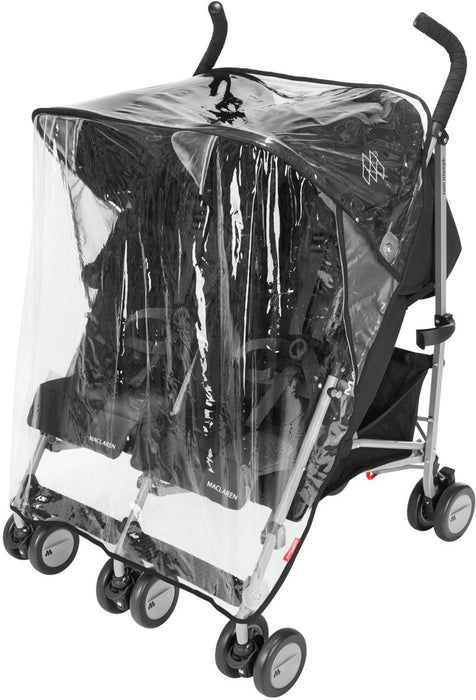 maclaren double stroller rain cover