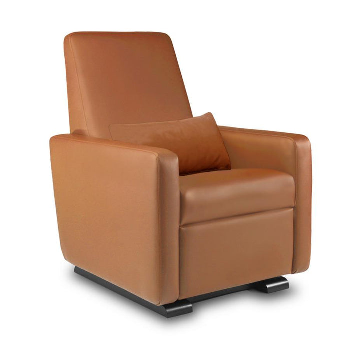 brown leather nursing chair